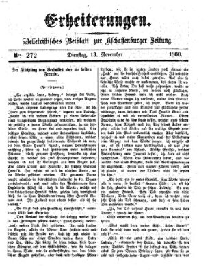Erheiterungen (Aschaffenburger Zeitung) Dienstag 13. November 1860
