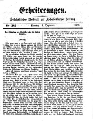 Erheiterungen (Aschaffenburger Zeitung) Sonntag 2. Dezember 1860