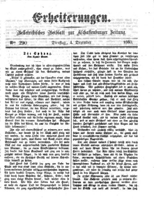 Erheiterungen (Aschaffenburger Zeitung) Dienstag 4. Dezember 1860