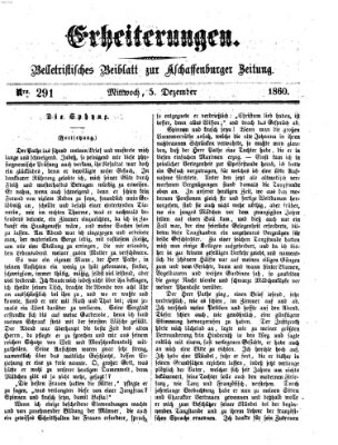 Erheiterungen (Aschaffenburger Zeitung) Mittwoch 5. Dezember 1860