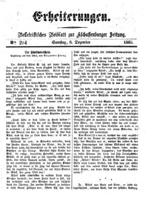 Erheiterungen (Aschaffenburger Zeitung) Samstag 8. Dezember 1860