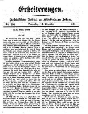 Erheiterungen (Aschaffenburger Zeitung) Donnerstag 13. Dezember 1860