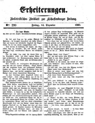 Erheiterungen (Aschaffenburger Zeitung) Freitag 14. Dezember 1860