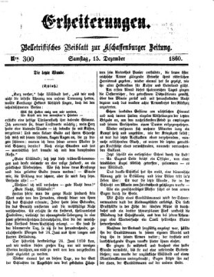 Erheiterungen (Aschaffenburger Zeitung) Samstag 15. Dezember 1860