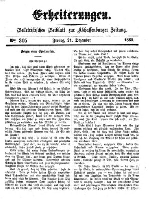 Erheiterungen (Aschaffenburger Zeitung) Freitag 21. Dezember 1860