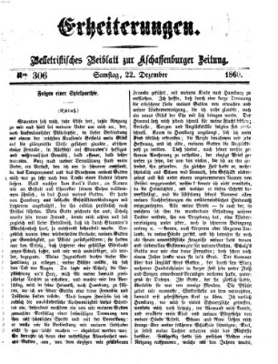 Erheiterungen (Aschaffenburger Zeitung) Samstag 22. Dezember 1860