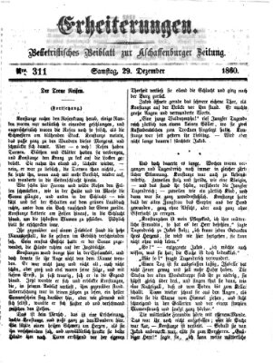 Erheiterungen (Aschaffenburger Zeitung) Samstag 29. Dezember 1860