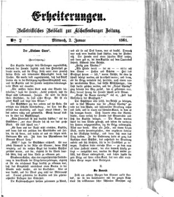 Erheiterungen (Aschaffenburger Zeitung) Mittwoch 2. Januar 1861