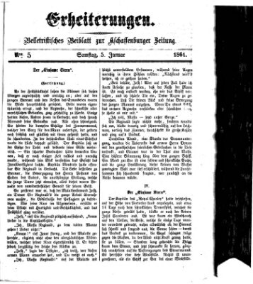 Erheiterungen (Aschaffenburger Zeitung) Samstag 5. Januar 1861