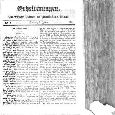 Erheiterungen (Aschaffenburger Zeitung) Mittwoch 9. Januar 1861