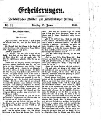 Erheiterungen (Aschaffenburger Zeitung) Dienstag 15. Januar 1861