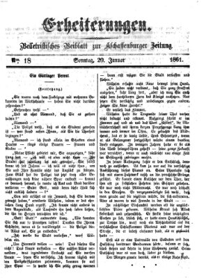 Erheiterungen (Aschaffenburger Zeitung) Sonntag 20. Januar 1861