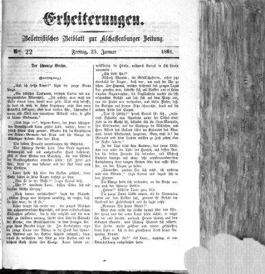 Erheiterungen (Aschaffenburger Zeitung) Freitag 25. Januar 1861