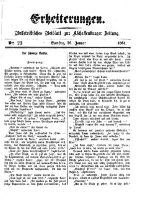 Erheiterungen (Aschaffenburger Zeitung) Samstag 26. Januar 1861