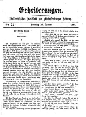 Erheiterungen (Aschaffenburger Zeitung) Sonntag 27. Januar 1861