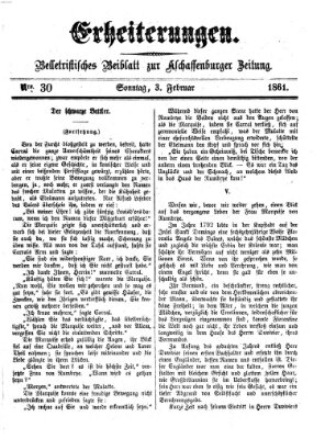 Erheiterungen (Aschaffenburger Zeitung) Sonntag 3. Februar 1861