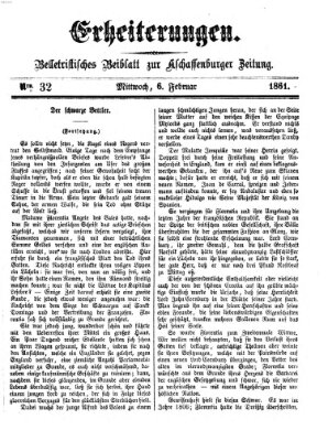 Erheiterungen (Aschaffenburger Zeitung) Mittwoch 6. Februar 1861