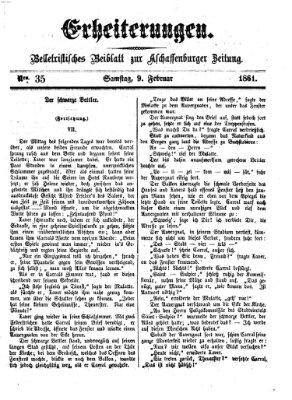 Erheiterungen (Aschaffenburger Zeitung) Samstag 9. Februar 1861