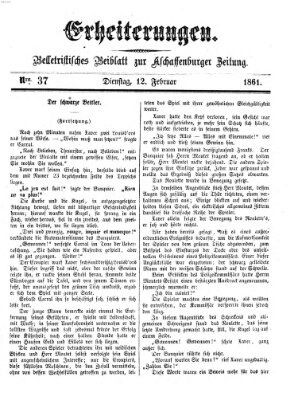 Erheiterungen (Aschaffenburger Zeitung) Dienstag 12. Februar 1861