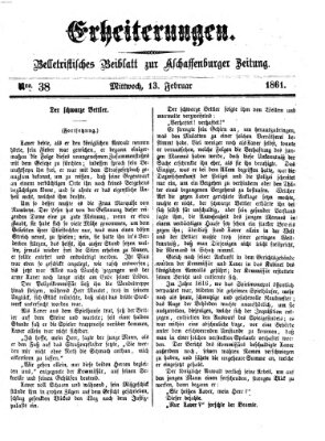 Erheiterungen (Aschaffenburger Zeitung) Mittwoch 13. Februar 1861