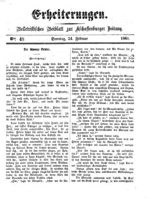 Erheiterungen (Aschaffenburger Zeitung) Sonntag 24. Februar 1861