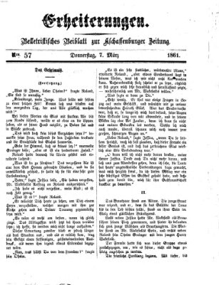 Erheiterungen (Aschaffenburger Zeitung) Donnerstag 7. März 1861