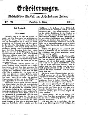 Erheiterungen (Aschaffenburger Zeitung) Samstag 9. März 1861