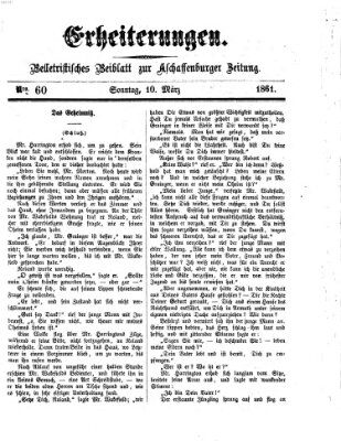 Erheiterungen (Aschaffenburger Zeitung) Sonntag 10. März 1861