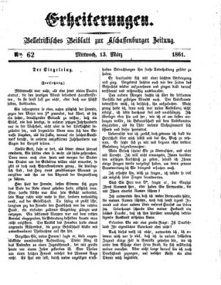 Erheiterungen (Aschaffenburger Zeitung) Mittwoch 13. März 1861