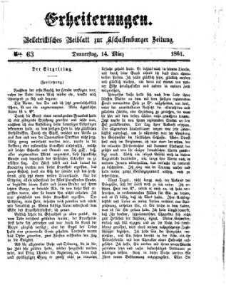 Erheiterungen (Aschaffenburger Zeitung) Donnerstag 14. März 1861