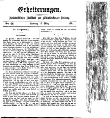 Erheiterungen (Aschaffenburger Zeitung) Sonntag 17. März 1861