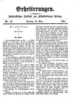 Erheiterungen (Aschaffenburger Zeitung) Sonntag 24. März 1861