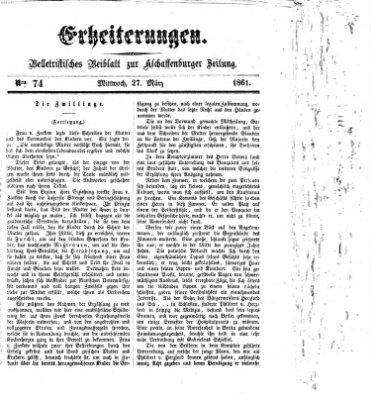 Erheiterungen (Aschaffenburger Zeitung) Mittwoch 27. März 1861