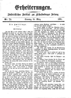 Erheiterungen (Aschaffenburger Zeitung) Sonntag 31. März 1861