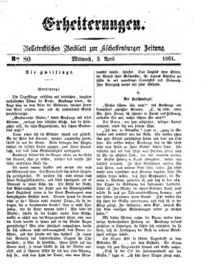 Erheiterungen (Aschaffenburger Zeitung) Mittwoch 3. April 1861