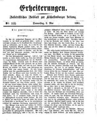 Erheiterungen (Aschaffenburger Zeitung) Donnerstag 2. Mai 1861