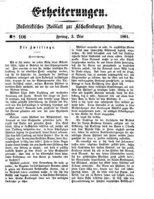 Erheiterungen (Aschaffenburger Zeitung) Freitag 3. Mai 1861