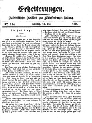 Erheiterungen (Aschaffenburger Zeitung) Sonntag 12. Mai 1861