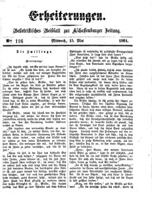 Erheiterungen (Aschaffenburger Zeitung) Mittwoch 15. Mai 1861