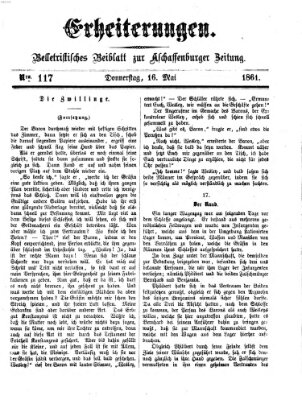 Erheiterungen (Aschaffenburger Zeitung) Donnerstag 16. Mai 1861