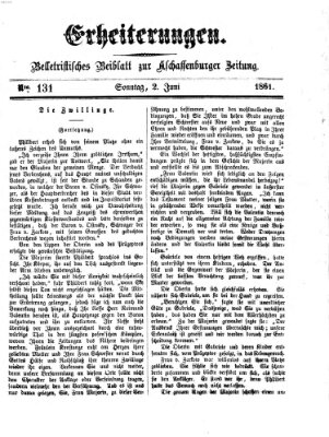 Erheiterungen (Aschaffenburger Zeitung) Sonntag 2. Juni 1861