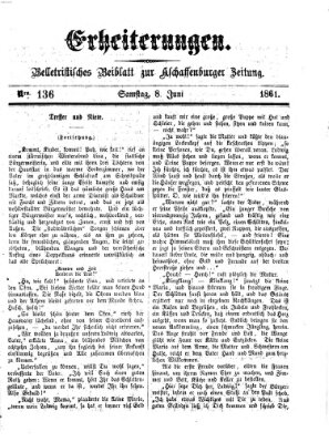 Erheiterungen (Aschaffenburger Zeitung) Samstag 8. Juni 1861