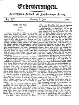 Erheiterungen (Aschaffenburger Zeitung) Sonntag 9. Juni 1861