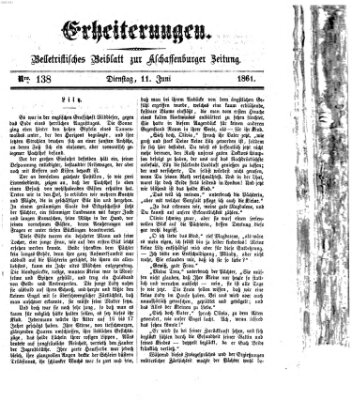 Erheiterungen (Aschaffenburger Zeitung) Dienstag 11. Juni 1861