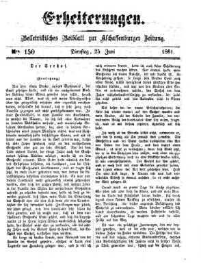 Erheiterungen (Aschaffenburger Zeitung) Dienstag 25. Juni 1861