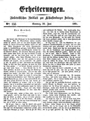 Erheiterungen (Aschaffenburger Zeitung) Sonntag 30. Juni 1861