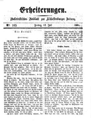 Erheiterungen (Aschaffenburger Zeitung) Freitag 12. Juli 1861