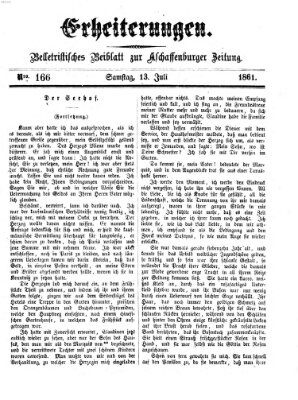 Erheiterungen (Aschaffenburger Zeitung) Samstag 13. Juli 1861