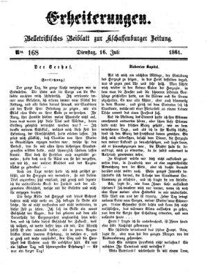 Erheiterungen (Aschaffenburger Zeitung) Dienstag 16. Juli 1861