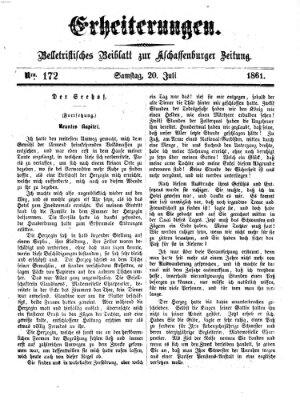 Erheiterungen (Aschaffenburger Zeitung) Samstag 20. Juli 1861